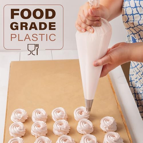 LotFancy 18 Inch Piping Bags, 100PCS Thickened Disposable Pastry Bags - size: 18 inch (Pack of 100)