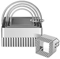 ALLTOP 5 Pieces Biscuit Cutters, Stainless Steel Square Cookie Cutter - style: Square Fluted Edge