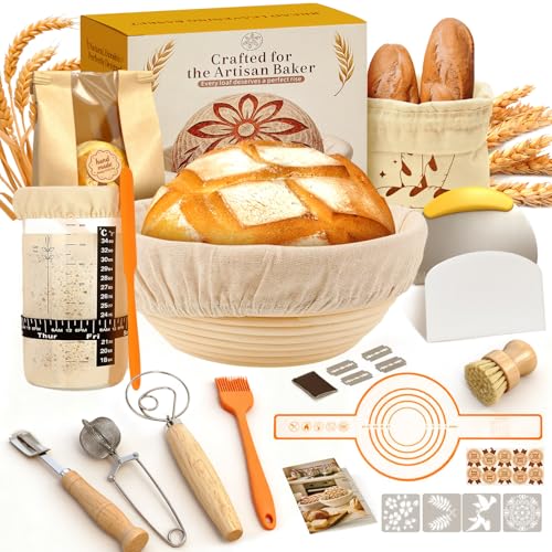 Complete Sourdough Starter Kit for Beginners & Bakers with Bag