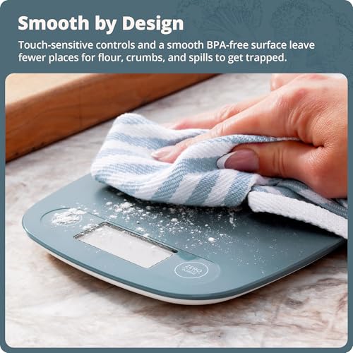 Greater Goods Food Scale, Slim & Compact Build, 1g Precision (Stone Blue) - color: Stone Blue