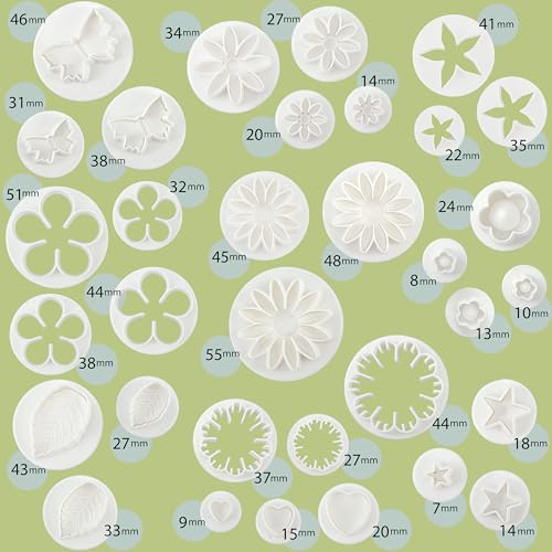 Bakerpan Fondant Modeling & Cutters Tools Set for Cake Decorating - 47 Pc