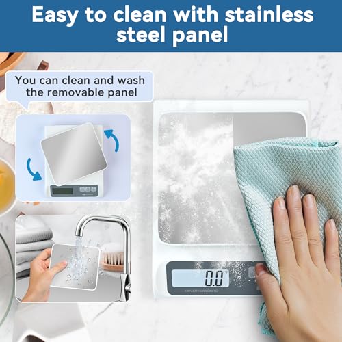 CYBERGIANT 13lb/0.1g Precision Digital Food Scale - Meal Prep Kitchen Baking & Espresso Coffee - Gram Scale with Stainless Steel Platform & LCD Display - color: White