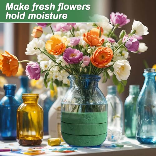 6 Pcs Round Floral Foam Blocks for Flower Arrangements (Diameter6.5”) Large Wet and Dry Green Flower Florist Foam Round for Fresh and Artificial Flowers, Plant Decorations - size: Diameter 6.5"