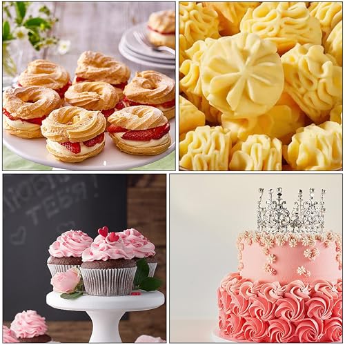 12 PCS Large Piping Tips, Stainless Steel Icing Tips Set for Cupcake Cake