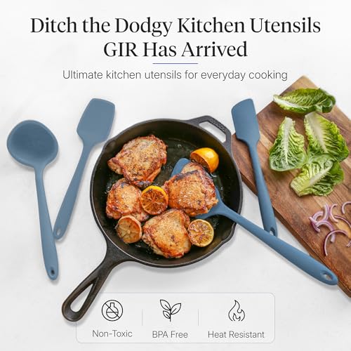 GIR: 5-Piece Silicone Ultimate Kitchen Utensils Set – Slate - color: Slate, size: 5 - Piece Set
