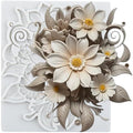 Lingzhi Baroque Style Silicone Molds Curlicues Scroll Lace Fondant Molds - color: Style A