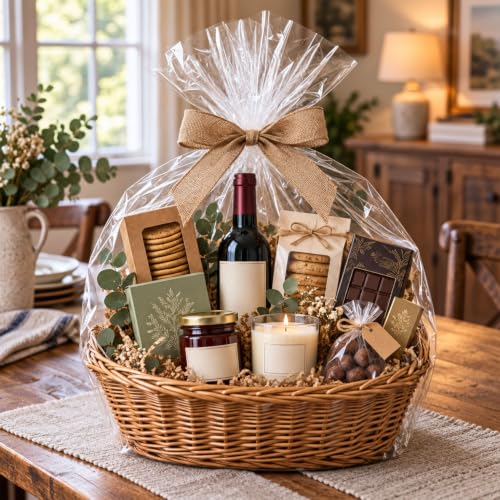 Morepack Large Cellophane Bags for Gift Baskets 30x40 Inches 20Pcs - size: 30x40 Inch (20 Count)