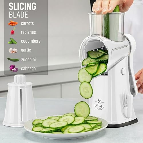 Rotary Cheese Grater Hand Crank, Vegetable Shredder - White - color: 07 - White
