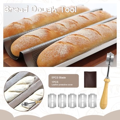 Baguette Bread Pan, Perforated French Bread Tray