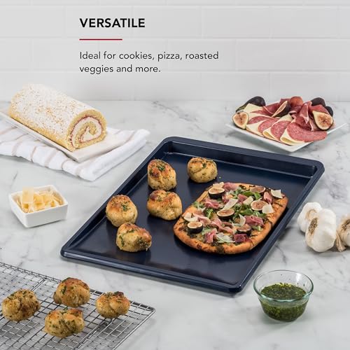 KitchenAid 13x18in Nonstick Aluminized Steel Cookie Slider, Ink Blue - color: Ink Blue, size: 13 x 18 Inch
