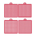 4 Pack Reusable Royal Icing Sprinkle Stencils Gem Glitter Stencils Bakery Stencil Template Set for Cookie Cake and Cupcake,Crafts DIY Tumblers Reusable Glitter & Gem Template Set (Valentine) - style: Valentine