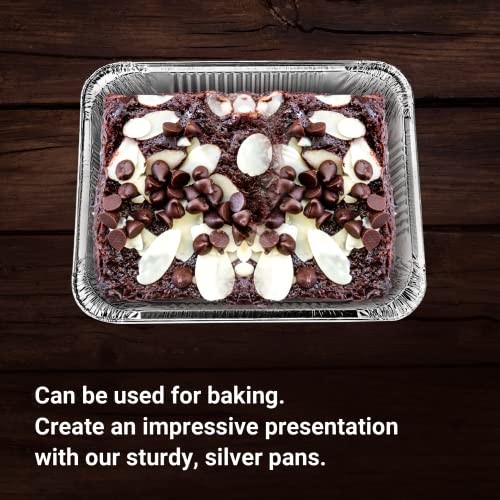 Aluminum Pans Half Size, 9X13, Extra Heavy Duty Disposable Foil Pans For Baking (30 Pack) Roasting & Chafing, Deep Tin Foil Bakeware, Steam Table Tray, Cookware, Food Prepping, Cake & Oven Pan - size: 30 Pack - Pans Only