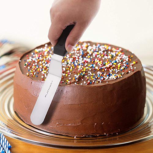 Szxc Small Baking Icing Spatulas Set, 2 Offset 1 Straight for Cake Frosting Decorating - color: Black