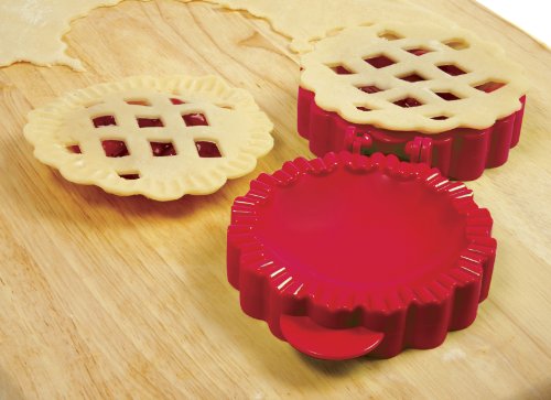 Norpro Lattice Mini Pie Mold, 4.5" x 5.75" x 2" / 11.5cm x 14.5cm x 5cm, As Shown