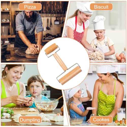 Pastry Roller with Handle,Small Rolling Pin for Dough Baking