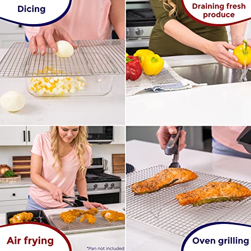 KITCHENATICS Jelly Roll Cooling Rack Stainless Steel Oven Safe Set of 2 - size: 10" x 15" Jelly Roll - 2 PCS