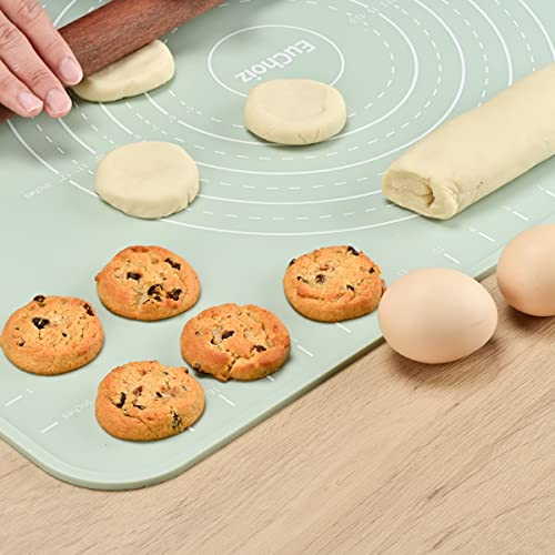Silicone Pastry Non Stick Baking Mat 20"*16" Dough Rolling Edge Heightening - color: Green, size: 20"L x 16"W