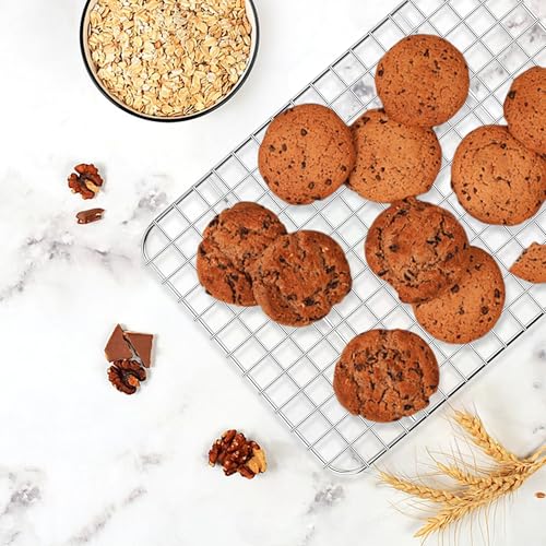 E-far Baking Sheet with Wire Rack Set, 10.5" x 8.3" (1 Pan +1 Cooling Rack) - size: 10.5"x8"