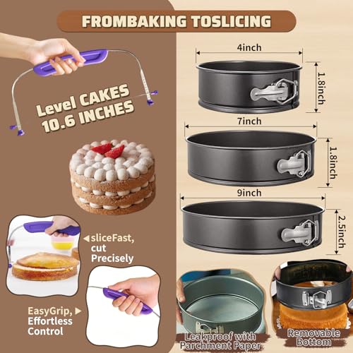 720PCS Cake Decorating Kit with Baking Supplies & Rotating Turntable