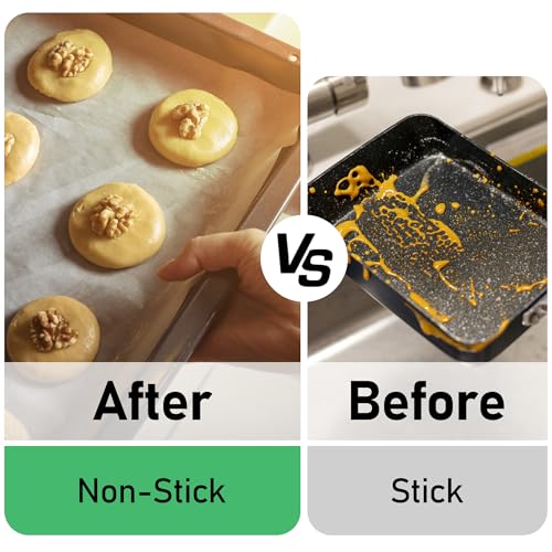 EcoDispose 100 Pcs Non-Stick Parchment Paper Baking Sheets 12-3/16"x16-3/8" - color: White, size: Half pan -100PCS