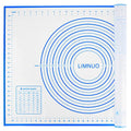 Silicone Baking Mat，Non Stick Rolling Dough with Measurements for Pie Pizza Cookies Fondant Making，Extra Thick Non Slip Silicone Pastry Mat (Blue, XXL-24"×32") - color: Blue, size: 32"L x 24"W