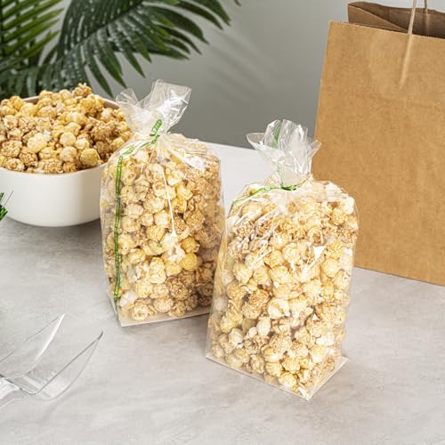 Resturantware Plastic Gusset Bags 100 Count 5" x 3" x 12" Wicker Dispensing Bottom Gusset Clear Plastic Bags Heat Sealable For Sourdough Bread Cookies Pastries Rolls For Home Bakers And Bakeries - size: 5" x 3" x 12" - Wicker Dispensing