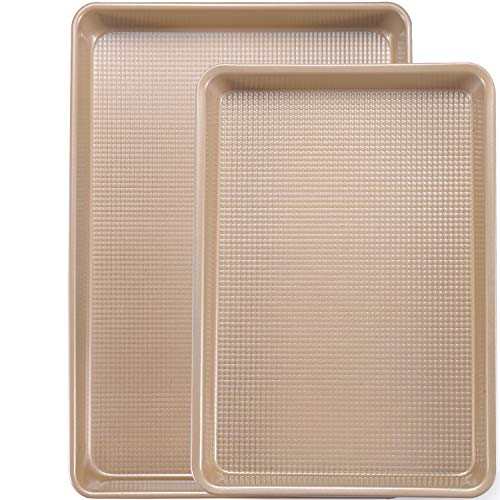 Cookie Sheets, 2 Pack, Quarter (9x13in) & Jelly Roll (10x15in)