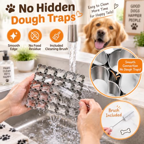 AIERSA 25 Cavity Dog Bone Cookie Cutter, Dog Treat Cookie Cutter - color: Mini Dog Bone