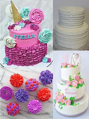 Piping Tip 104 Petal Tip for Blooming Flowers,Rose,Petals &Waves,2 Pcs - color: O
