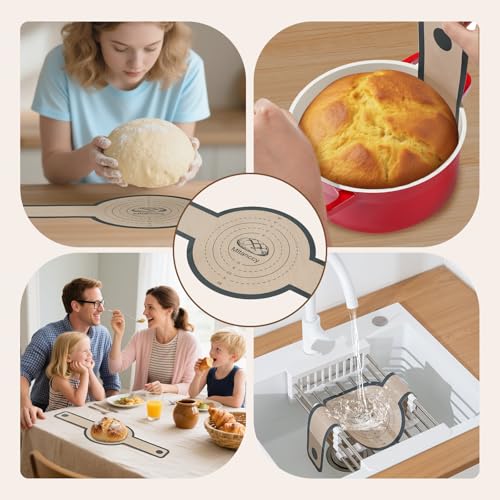 3 PCS Silicone Bread Sling for Dutch Oven Liners, Round