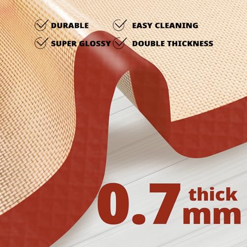 Silicone Baking Mats, 6 Pack Non-Stick Mats for Baking, Silicone Baking Mats Cookie Sheet, Easy Clean & Reusable Oven Baking Sheet for Making Cookies, Macaroons, Bread - size: 16.53"L x 11.61"W (Pack of 2)