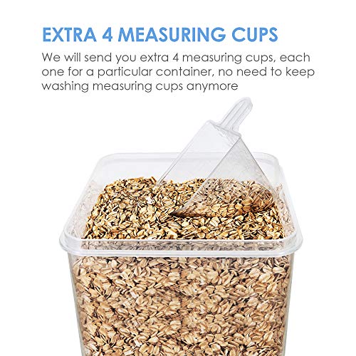 Vtopmart 6.5L Flour Sugar Storage Containers, 4 PCS, Blue - color: Blue, size: 6.5L