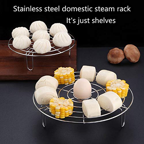 Steam Rack, Heavy Duty Steaming Rack Stand, Stainless Steel Round Steamer Cooling Rack Trivet, Pot Steamer Insert Food Stand, Steaming Cookware Accessories(Size:27.5cm/10.83in) - size: 27.5cm/10.83in