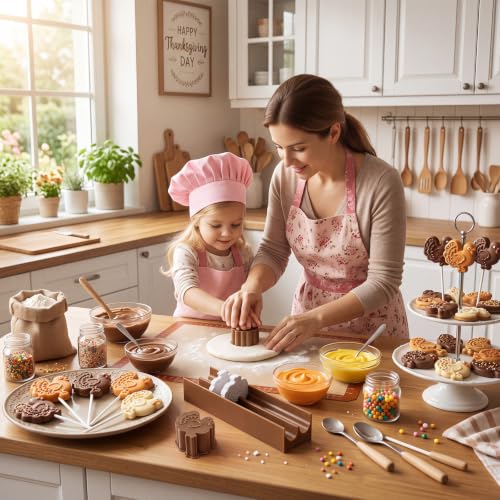 Roowest Fall Thanksgiving Turkey Cake Pop Mold Cake Pop Cutter with Tray - style: Turkey