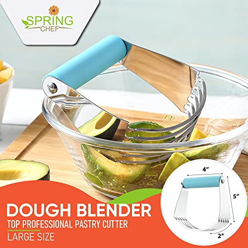 Spring Chef Large Pastry Cutter For Baking, Pro Pastry Blender, Aqua Sky - color: Blue (Aqua Sky), size: 4" Large