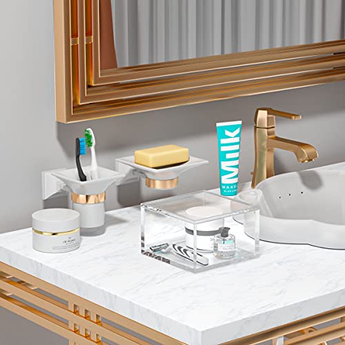 AITEE Decorative Acrylic Box with Lid, Display Storage for Home (Large) - size: Large