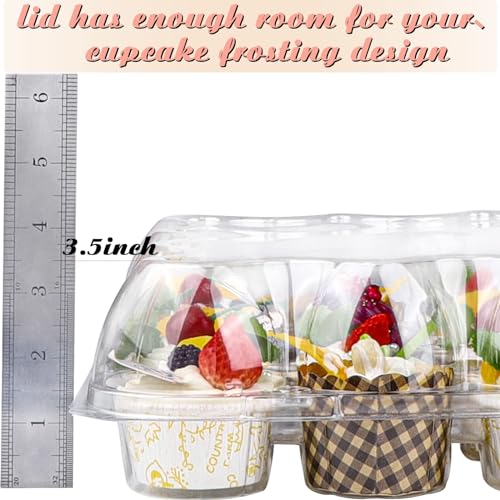 12 Counts x 15 Sets Cupcake Containers 12 Count Cupcake Boxes