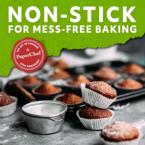 PaperChef Large Parchment Baking Cups Nonstick Release 60 Count 2 Pack - size: Large (Pack of 2)