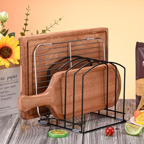Cutting Board Organizer, 5 Standard (1.1") Slots, Matte Black - size: 1 Pack | 5 Standard (1.1") Slots
