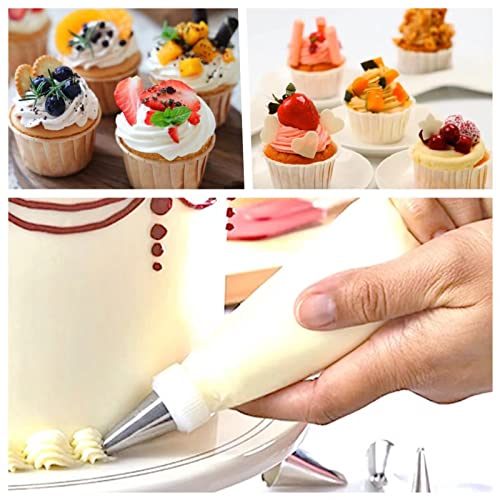21 Inch Icing Piping Bags,100 Pcs Durable Anti-rupture Frosting Piping Bags Disposable for Wedding Cake Birthday Party Dessert Cookie Biscuit Cupcake Decorating - size: 100 pcs 21 inch large piping bags
