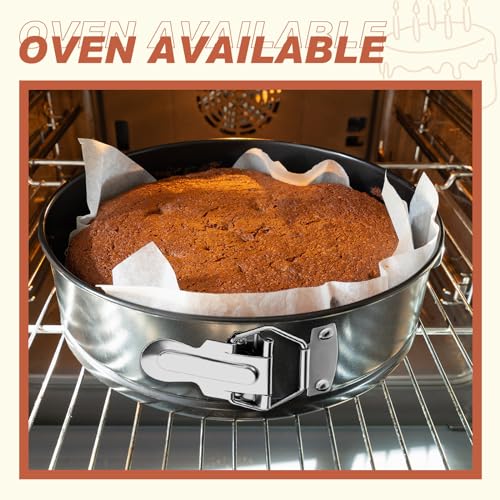4 Pcs 6 Inch Nonstick Springform Cheesecake Pan with Removable Bottom Black - color: Black, size: 6 Inch