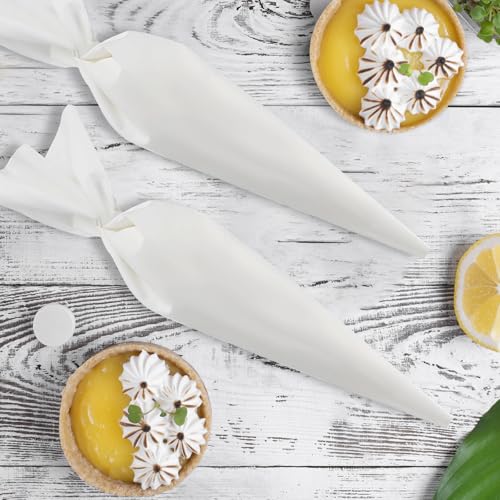 4 Pack 18 Inch Reusable Piping Bags, Cotton Cloth Pastry Bags with Plastic Coating, Professional Tipless Icing Bags for Cake Decorating Cupcakes Cookies Desserts and Baking Supplies - size: 18inch