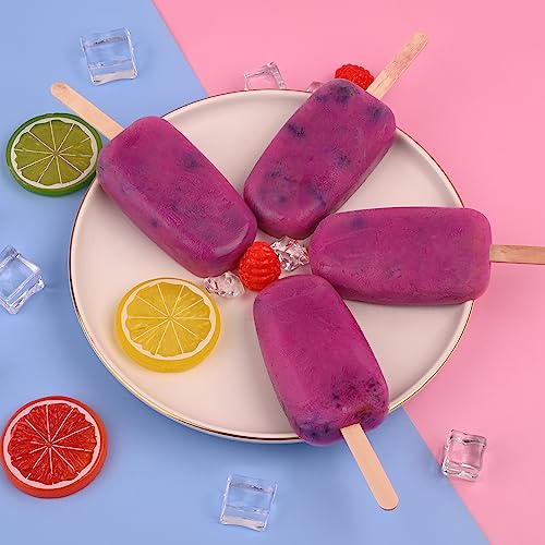WMKGG Popsicle Silicone Molds Set, 2 PCS Ice Cream Molds - color: Red