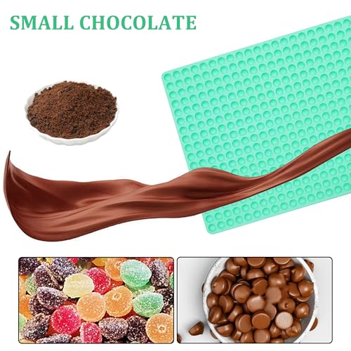 Zorazio 2 Pack 468-Cavity Mini Round Silicone Molds, Mini Dog Treat Mold Silicone,Chocolate Drop Mold,Semi Sphere Gummy Candy Molds for Small Jelly (Mini Round Shaped) - color: Mini Round Shaped