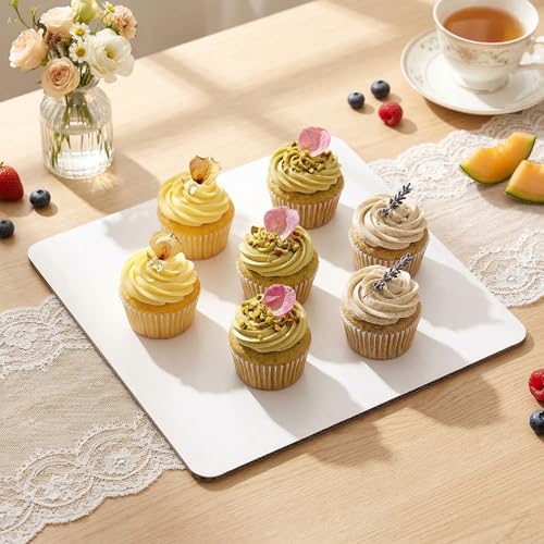 5PCS Square Cake Boards,11.8 x 11.8 Inch White Greaseproof Cardboard - size: Square Cake Boards-5PCS