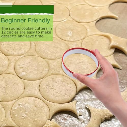 Alimat PluS Round Biscuit Cutter Set, 12 Pack Circle Cookie Cutters - size: 12 Pack, Round Shape