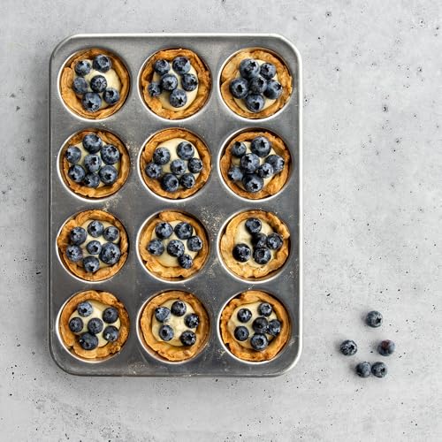 Nordic Ware Natural Aluminum Commercial Muffin Pan, 12 Cup - size: 12-Cavities, style: 12-Cavities Standard