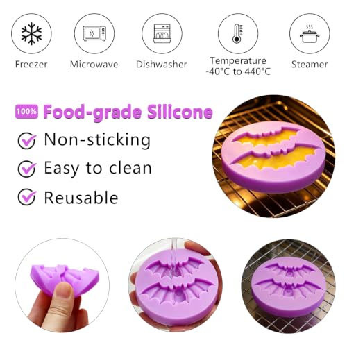 Halloween Bat Spider Silicone Molds Set of 6, for Cake Decoration
