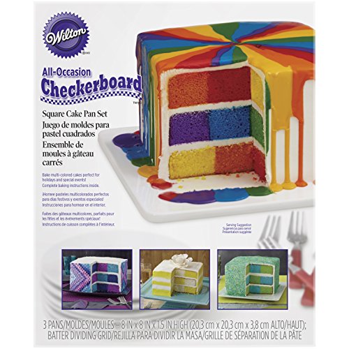 Wilton Checkerboard Cake Pan, 4 Piece Set - style: 3-Pc. Square