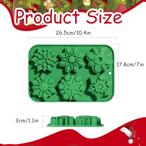 1 Pcs Snowflakes Shape Chocolate Molds Christmas Silicone Molds - color: Styl 4